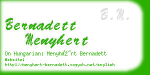 bernadett menyhert business card